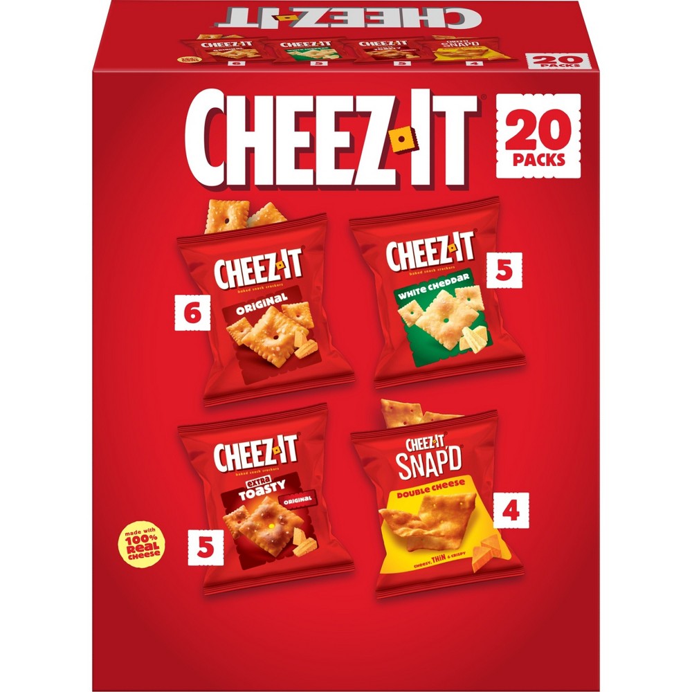 Cheez-It Cheese Crackers Variety Pack - 19.1oz/20ct by Cheez-It - UPC 0024100119141