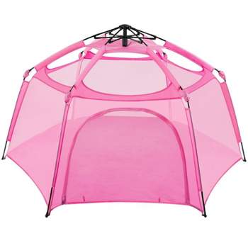 7' Portable Foldable Playpen Tent - Pink - Alvantor