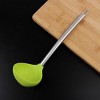 Unique Bargains Silicone Heat Resistant Stainless Steel Handle One Piece Design Soup Kitchen Spoon 12.4 Inch Length 1 Pc - 2 of 4