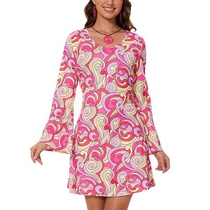 60s 70s Outfits for Women Disco Costume Dress Halloween Costume for Women - 1 of 4