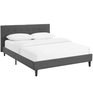 Modway Linnea Queen Fabric Bed - 1 of 4