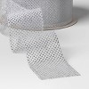 9' Christmas Festive Frost Premium Ribbon Silver Glitter Dot - Wondershop™ - 3 of 3
