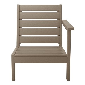 WestinTrends Avalon Outdoor Patio HDPE Right Arm Facing Deep Seating Corner Chair - 1 of 4