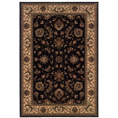 Oriental Weavers Ariana 311K3 Black/ Ivory Indoor Area Rug - 4' x 6"