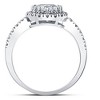 Pompeii3 2 Ct Diamond & Moissanite Halo Engagement Ring 14k White Gold - 3 of 4