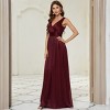 Glitter V-Neck Sleeveless High Wasit Maxi Evening Dress-Ever Pretty - image 4 of 4