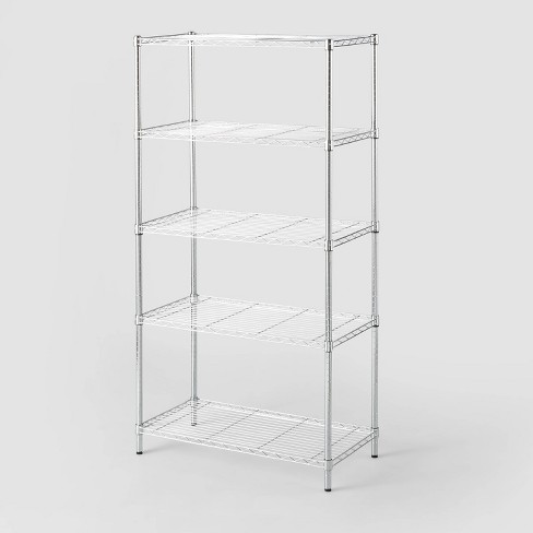 5tier POS in aisle merchandiser, 22 wide metal wire shelves