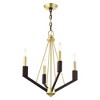 Livex Lighting Beckett 4 - Light Chandelier in  Satin Brass - 4 of 4