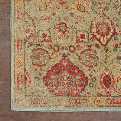 Somerset Vintage Bohemian Light Green 7'9" x 10'10" Area Rug