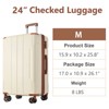 Lyngins 28 Inch Carry on Luggage with TSA Lock,Suitcases with Double Wheels Expandable and Telescopic Handle for Business Trips and Travel - 3 of 4