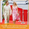 Crowd Control Barriers with Red Carpet Runner,Stainless Steel Stanchion Posts withVelvet Rope & Tape, for Wedding, Party, Events,Garden - 3 of 4