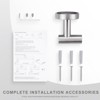 WOWOW Stainless Steel J-Hook Robe/Towel Hook in Brushed Nickel (2 Pack) - 3 of 4