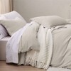 King Size Duvet Cover Set, 3 Pieces, Prewashed Cotton - Like, 104x90 Inches with Zipper, 2 Pillow Shams, Linen Style - 4 of 4