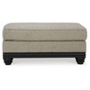 Signature Design by Ashley Traditional Elbiani Ottoman, Alloy - 3 of 4