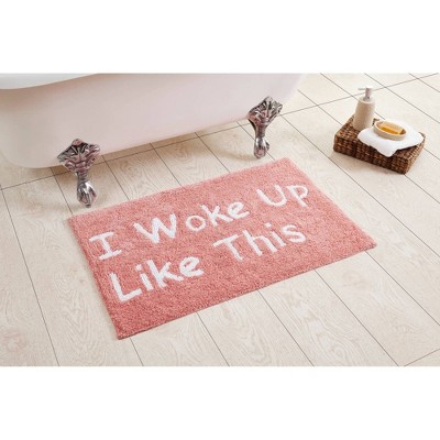 21"x34" Phrase Collection Bath Rug Peach - Better Trends