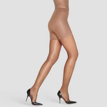 Hanes Perfect Nudes Women's Tummy Control Pantyhose - Beige, 1/2X