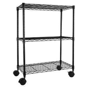 FONTOI Storage Racks, 3-Tier Shelving Unit with Adjustable Leveling Feet, Wire Storage Racks for Entrance Office Kitchen, Sliver, 23"*30"*13" - 1 of 4