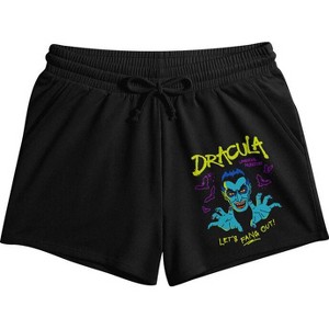 Universal Monsters Dracula Women’s Black Lounge Shorts - 1 of 2