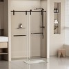 NicBex Shower Door 76" H Frameless Single Sliding Shower Doors, 5/16" (8mm) Thick Tempered Glass with Explosion-proof Film - 3 of 4