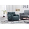 Airsurfer Soft Teddy Fabric Tufted Foam Bean Bag Chair With Teddy Fabric Green - 3 of 4