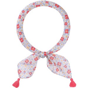 INSPIRE CHIC Women's Floral Printed Tassel Square Scarves 23.6X23.6" 1Pc - 1 of 4