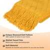 Catalonia Knitted Throw Blanket for Couch, Decorative Blanket with Fringe, Acrylic Leisure Blanket for Bed, Sofa, Living Room - 3 of 4