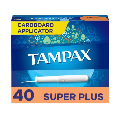 Tampax Cardboard Super Plus Absorbency Anti-slip Grip Leakguard Skirt  Tampons - Unscented - 40ct : Target