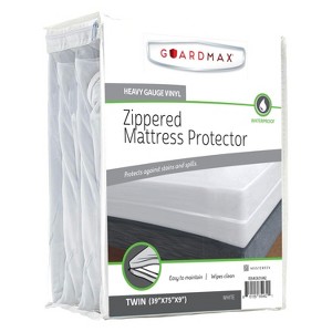 Guardmax Heavy Duty Vinyl Zippered Mattress Encasement White - 1 of 4