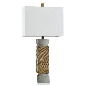 Bonafide Table Lamp Abstract Line Base with Silver Accents - StyleCraft