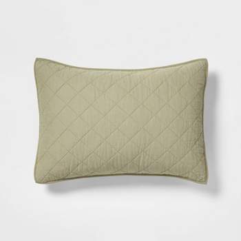 Diamond Stitch Cotton Linen Quilt Sham - Threshold™