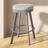 Amisco Swice Upholstered Counter Height Barstool: Polyester, Steel Frame, 26" Seat - 3 of 4