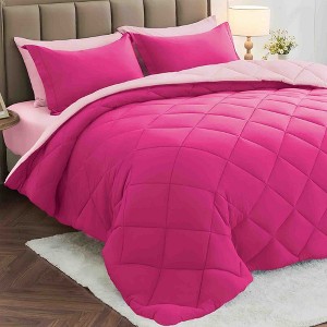 BAGOKIE 7 Pieces Reversible Bed in a Bag Comforter Set for All Season - 1 of 4