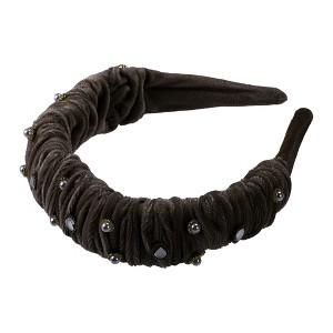 Unique Bargains Women's Rhinestone Faux Crystal Headband Hair Accessories 1.57 Inch Wide 1 Pc - 1 of 4