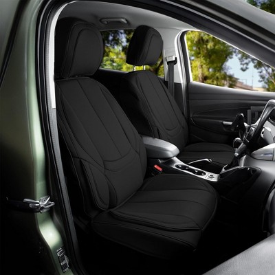 Universal Fit Black Leather Full Car Seat Covers Set