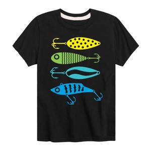 Boys' - Instant Message - Fishing Lures Short Sleeve Graphic T-Shirt - 1 of 4