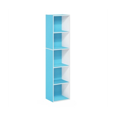 HOMLUX 5-Tier Cube Bookcase Bookshelf Storage Organizer Living Room, Bedroom, Kids Room, Blue