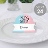 Big Dot of Happiness Baby Gender Reveal - Team Boy or Girl Party Tent Buffet Card - Table Setting Name Place Cards - Set of 24 - 2 of 4