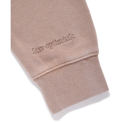 Samii Ryan | Stone Wash Zip Up Hoodie, Taupe, Medium, 3