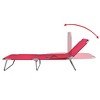 VidaXL Folding Sun Lounger Powder-coated Steel Red - 3 of 4