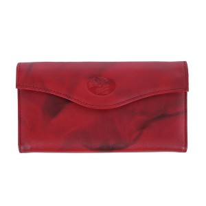 Buxton Women's Leather Long Bifold Organizer Wallet with Floral Emboss - 1 of 4