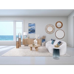 Sagebrook Home Wooden Bead Garland - Contemporary Rustic Natural Brown Mango Wood Home Decor Beaded Accent - 1 of 4