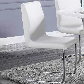 Palton 17" Dining Chairs White and Chrome - Acme Furniture