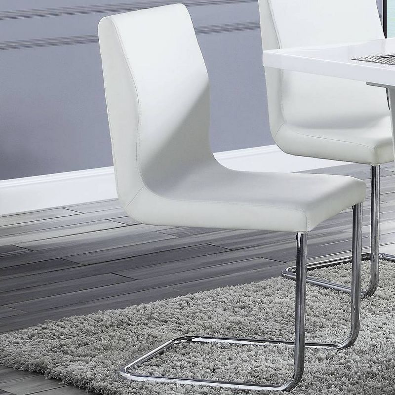 Palton 17&#34; Dining Chairs White and Chrome - Acme Furniture, 1 of 6