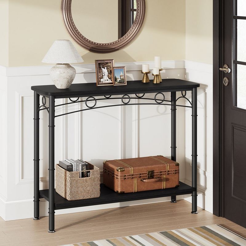 Whizmax Console Table, 41.3" Industrial Entryway Table with Shelf, Narrow Sofa Table for Hallway, Entrance Hall, Corridor, Foyer, Living Room, 3 of 9