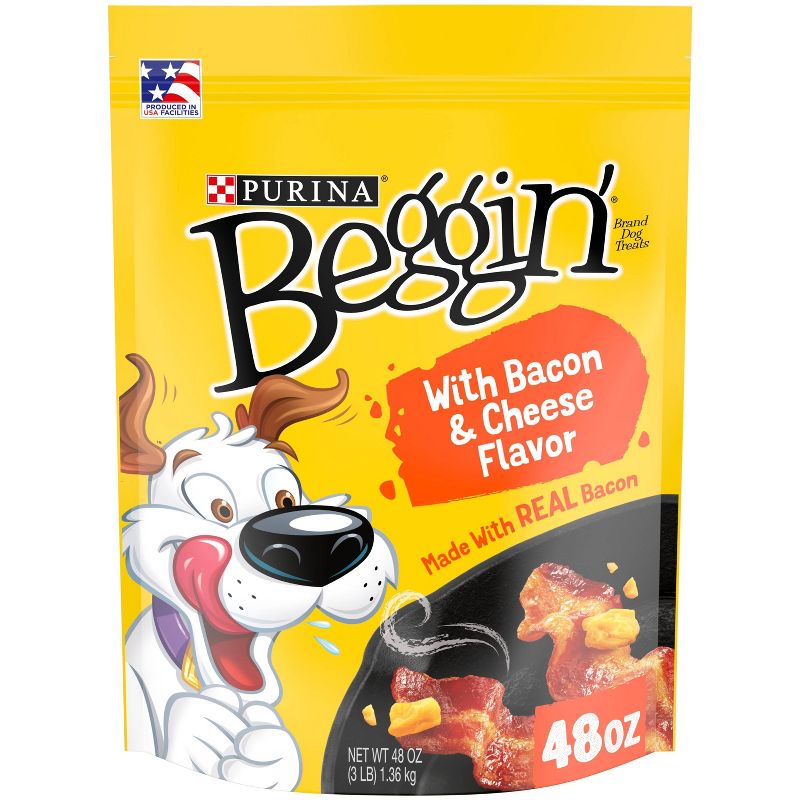 Purina Beggin' Strips Training Treats Bacon & Cheese Flavors Dog Treats, 1 of 11