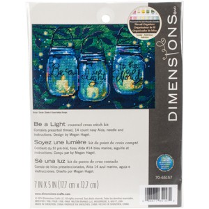 Dimensions Mini Counted Cross Stitch Kit 7"X5"-Be A Light - 1 of 2