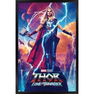 Trends International Marvel Thor: Love and Thunder - Jane Foster One Sheet Framed Wall Poster Prints - 1 of 4