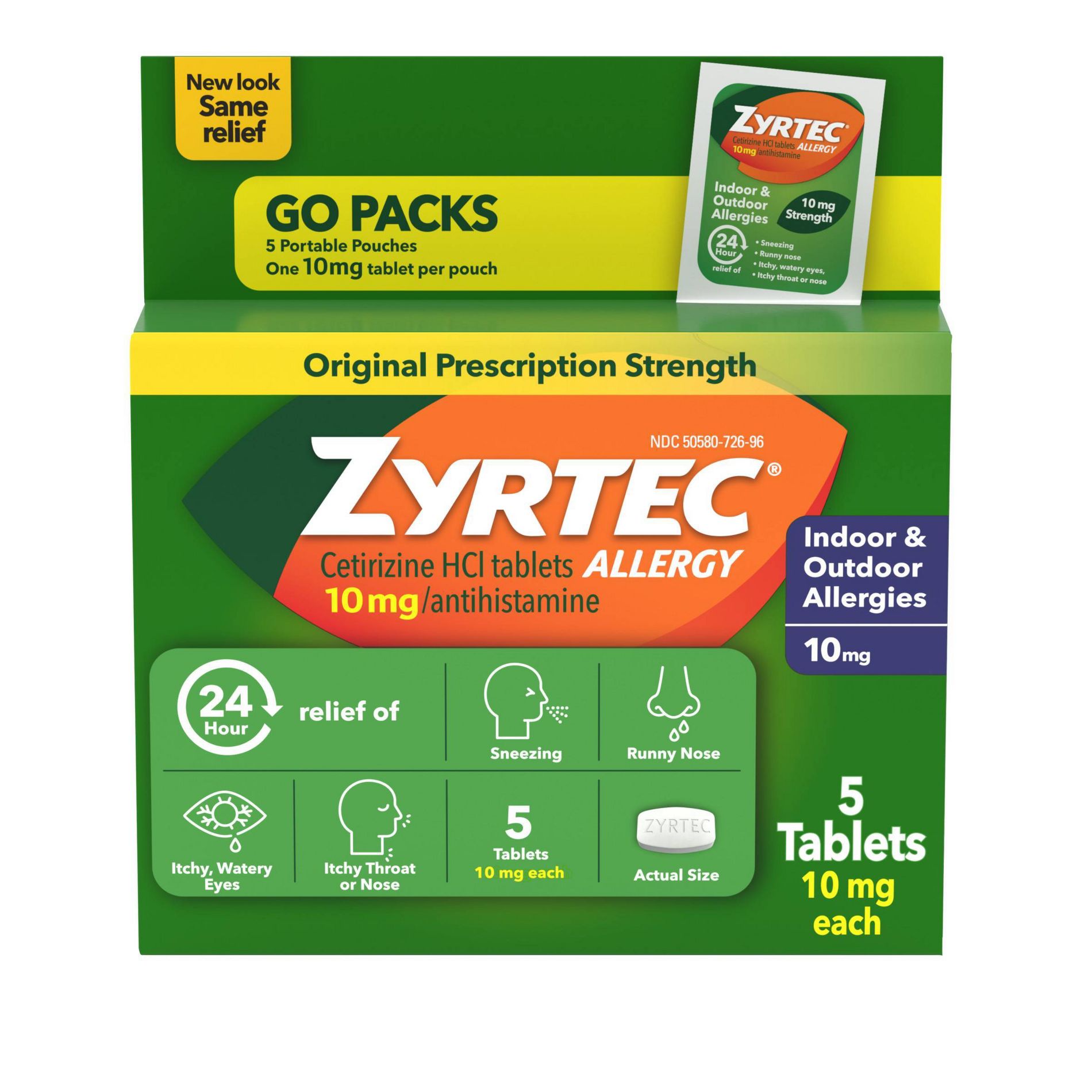 Zyrtec 24 Hour Allergy Relief Tablets - Cetirizine HCl
