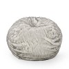 Airsurfer Large Gray Faux Fur Bean Bag Chair Cozy Faux Fur Bean Bag Chair Casual Seating for Bedroom or Living Room Relaxation - 4 of 4