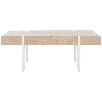 Aberton Coffee Table - Natural/White - Safavieh